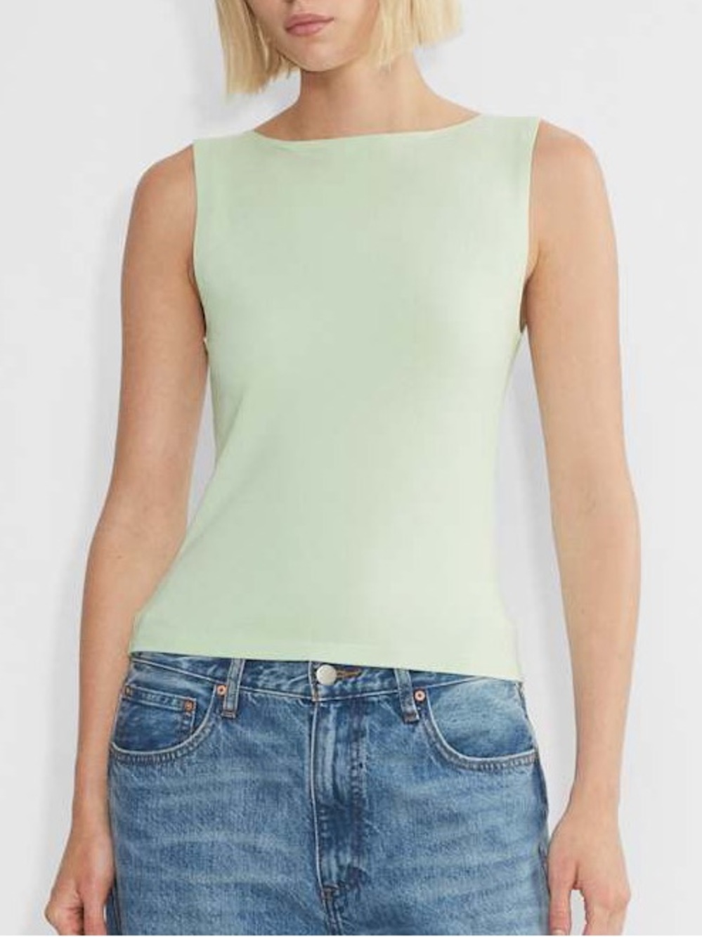 Sunday Best Pale Mint Green Chill Filo Tank Top